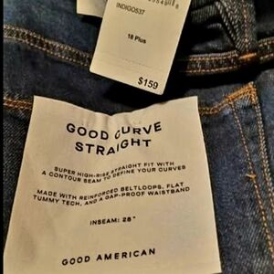 Good American Good Curve Straight Jeans - Indigo Blue